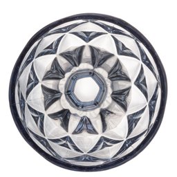 Cj 6 Taças de Vidro Para Água Diamond Azul Metalizado 325ml Lyor - 4