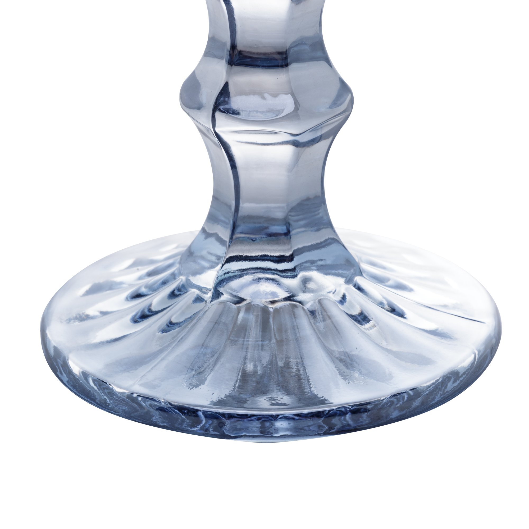 Cj 6 Taças de Vidro Para Água Diamond Azul Metalizado 325ml Lyor - 5