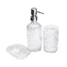 Kit para Banheiro de Vidro Transparente Flor de Lis 3 pçs - Lyor - 4