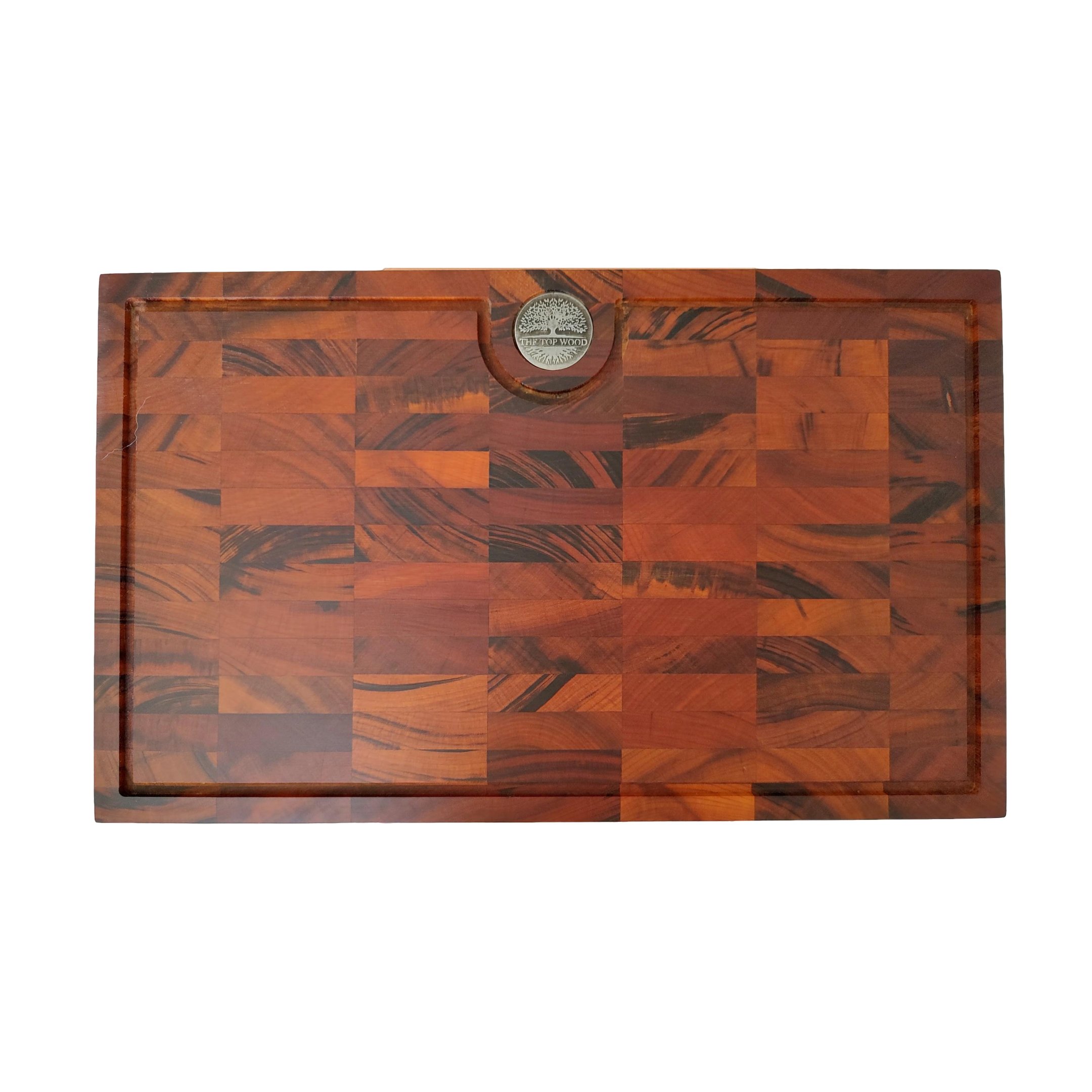 Tábua End Grain Marcheta em Madeira Muiracatiara Exclusiva 50x30x3,5 Cm