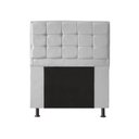 Ver imagem 2 de Kit Cabeceira + Calçadeira Baú Copenhague Solteiro 120cm Suede - Ecotec Decor:Cinza