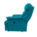 Ver imagem 4 de Poltrona Reclinável Elétrica Suede Azul Turquesa