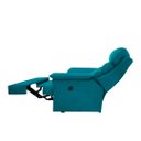 Ver imagem 3 de Poltrona Reclinável Elétrica Suede Azul Turquesa