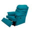 Ver imagem 1 de Poltrona Reclinável Elétrica Suede Azul Turquesa