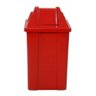 3 Cesto Quadrado Com Tampa Vai E Vem 60 Litros:Vermelho - 1