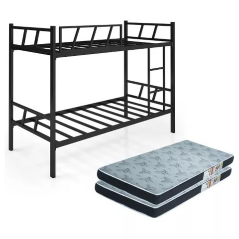 Beliche Ferro Reforçada com 2 Colchao Chacara Visitas Tamanho Solteiro 188x88