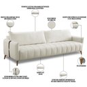 Ver imagem 4 de Sofá 4 Lugares para Sala de Estar Living 260cm Sonata T03 Linho Cru - Lyam Decor