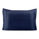 Ver imagem 1 de Porta Travesseiro Laura Percal 200 Fios 70x50cm Matelado com Debrum:azul Marinho