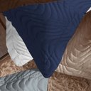 Ver imagem 2 de Porta Travesseiro Laura Percal 200 Fios 70x50cm Matelado com Debrum:azul Marinho