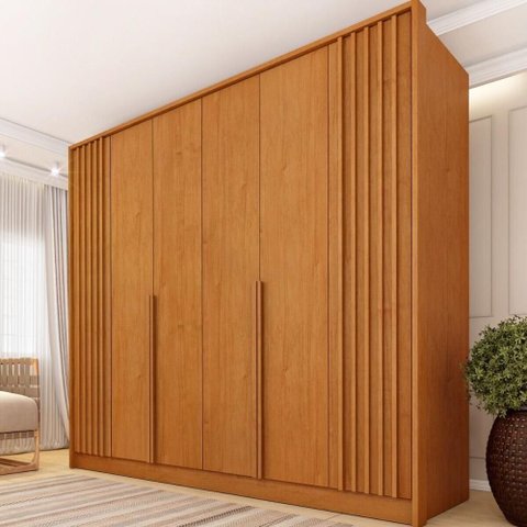 Guarda-Roupa Casal com 6 Portas e 4 Gavetas 244cm Multimóveis CR35490 Cinamomo