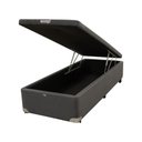 Ver imagem 1 de Cama Box Baú Castor Solteiro Vellus Cinza 120x203x35cm