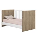 Ver imagem 6 de Dormitório Doce Sonho 2 Portas, Cômoda 3 Gavetas, Berço Mini Cama Carvalho/Branco e Colchão - Qmovi