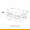 Ver imagem 4 de Cama Box Baú com Colchão de Espuma D33 Ortobom Iso 100 Solteiro 78cm