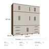 Guarda-Roupa Casal Triplex 12 Portas Lisboa Malbec Off-White Lpa Milani Store - 5