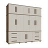 Guarda-Roupa Casal Triplex 12 Portas Lisboa Malbec Off-White Lpa Milani Store - 1