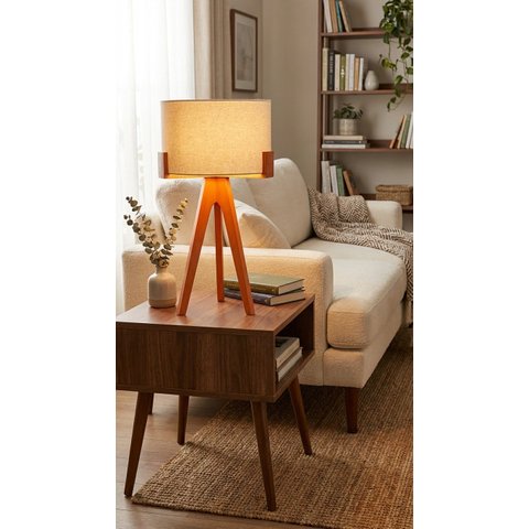 Abajur de Mesa para Cabeceira Áustria Cedro Cru