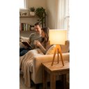 Ver imagem 3 de Abajur de Mesa para Cabeceira Áustria Cedro Cru