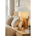 Ver imagem 4 de Abajur de Mesa para Cabeceira Áustria Cedro Cru