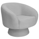 Ver imagem 1 de Poltrona Decorativa Liz Giratória Bouclé Cinza Claro - Nexta Casa