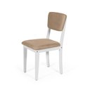 Ver imagem 3 de Kit 6 Cadeiras de Jantar Madeira Maciça Estofadas Ella Branco e Marrom Claro - Straub Web