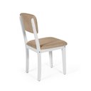 Ver imagem 4 de Kit 6 Cadeiras de Jantar Madeira Maciça Estofadas Ella Branco e Marrom Claro - Straub Web