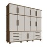 Guarda-Roupa Casal Triplex 12 Portas Londres Malbec Off-White Lpa Milani Store - 1