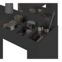 Ver imagem 3 de Escrivaninha Penteadeira Preto com Espelho St Plus Milani Store
