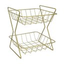 Ver imagem 1 de Fruteira Tubular de Mesa 2 Andares Fm105 Dourado Hks Milani Store
