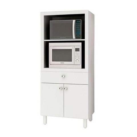 Balcão para Forno e Micro-ondas Bl3305 Branco Tecno Mobili