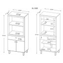 Ver imagem 4 de Balcão para Forno e Micro-ondas Bl3305 Branco Tecno Mobili