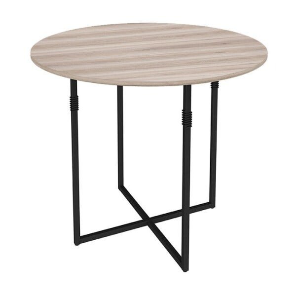 Mesa De Jantar Estilo Industrial Liz Carvalho Preto Nb Milani Store Madeiramadeira