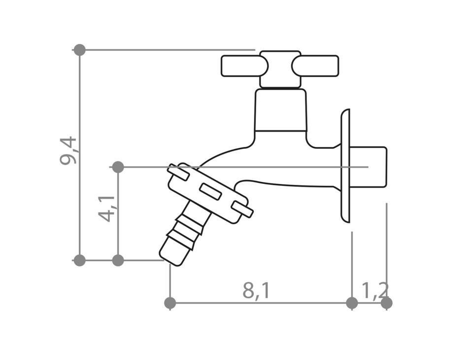 Torneira preta pia tanque metal 1/4 de volta Black Civitt - 4