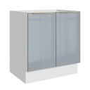 Ver imagem 1 de Balcão de Cozinha 70 Cm 2 Portas (sem Tampo) Branco/cinza Lux Madesa Branco/cinza