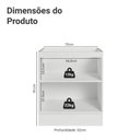 Ver imagem 2 de Balcão de Cozinha 70 Cm 2 Portas (sem Tampo) Branco/cinza Lux Madesa Branco/cinza