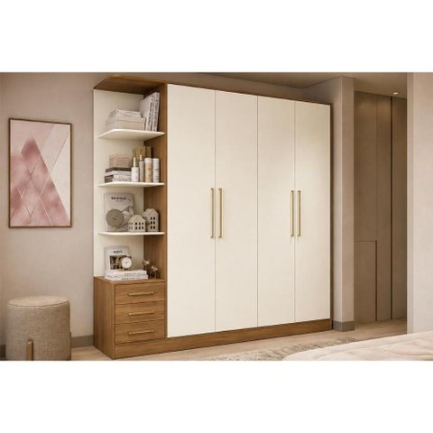 Armário Sapateira Quarto 4 Pts 5GAV T593 Kappesberg Of White