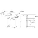 Ver imagem 3 de Tabua de Passar Roupa 1 Porta Tp3010 Branco Tecno Mobili
