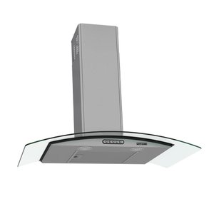 Coifa de Parede 80cm Vidro Curvo Duto Slim Fogatti Inox