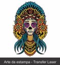 Ver imagem 3 de Abajur e Luminária - Caveira Indígena Mexicana