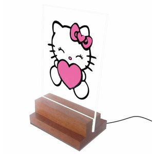 Abajur e Luminária Infantil - Hello Kitty Coração