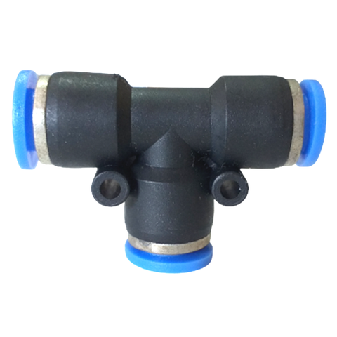 Conexão Pneumatica União Tee 1/4 Plástico com 10 Peças