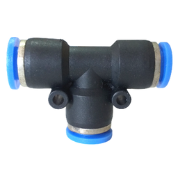 Conexão Pneumatica União Tee 1/4 Plástico Com 10 Peças - 1