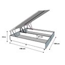 Ver imagem 3 de Cama Box Baú Queen Bipartido Sintético Branco Com Pistão A Gás