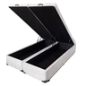 Cama Box Baú Queen Bipartido Sintético Branco Com Pistão A Gás - 2