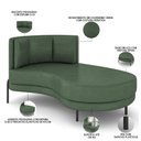 Ver imagem 6 de Sofá Chaise Longue Living Lucca Direito D02 Couríssimo Verde B-89