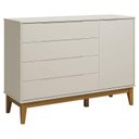 Ver imagem 5 de Quarto de Bebê 4 Portas com Cômoda com Porta Elfe Classic e Berço Americano Danny Areia Acetinado