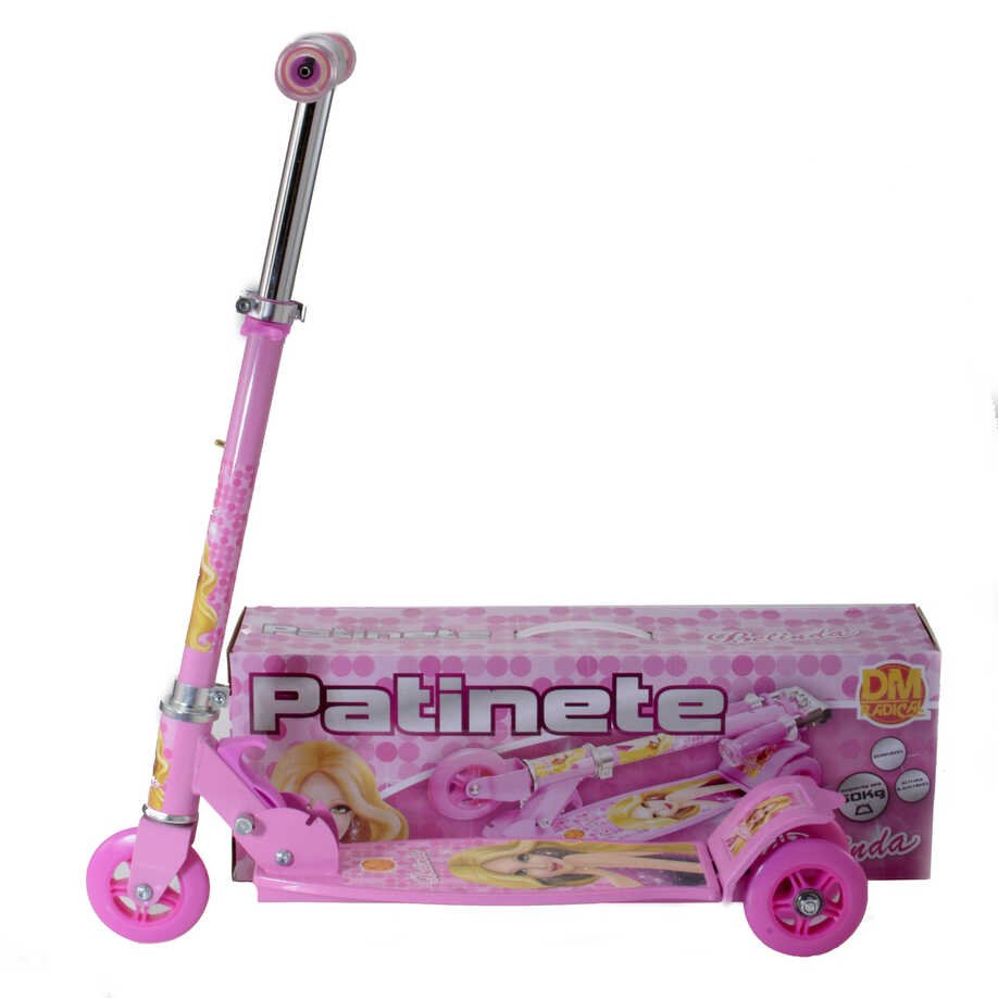 Patinete Rosa Menina 9 10 11 12 13 Anos Suporta até 50 Kg | MadeiraMadeira