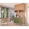 Cozinha Modulada Completa Divina 3 Peças 1 Aéreo + 1 Balcão + Complemento Cz008 Freijó Verde - 1