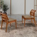 Ver imagem 2 de Conjunto com 2 Cadeiras Ellis em Madeira Maciça para Sala de Jantar Moderna Mobília