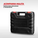 Ver imagem 3 de Parafusadeira e Furadeira À Bateria Mondial Power Tools 21v com Maleta Vermelho/preto Bivolt - Pf-