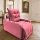 Ver imagem 1 de Poltrona Graça Cadeira Papai Mamãe Idoso Reclinável e Retrátil Rosa